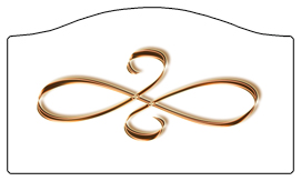 DASHELL-601-CP-WT Copper Scroll White Background